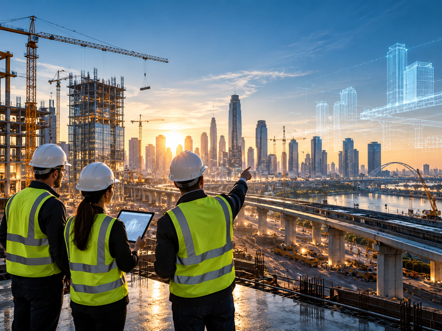 Digital twin construction visualization