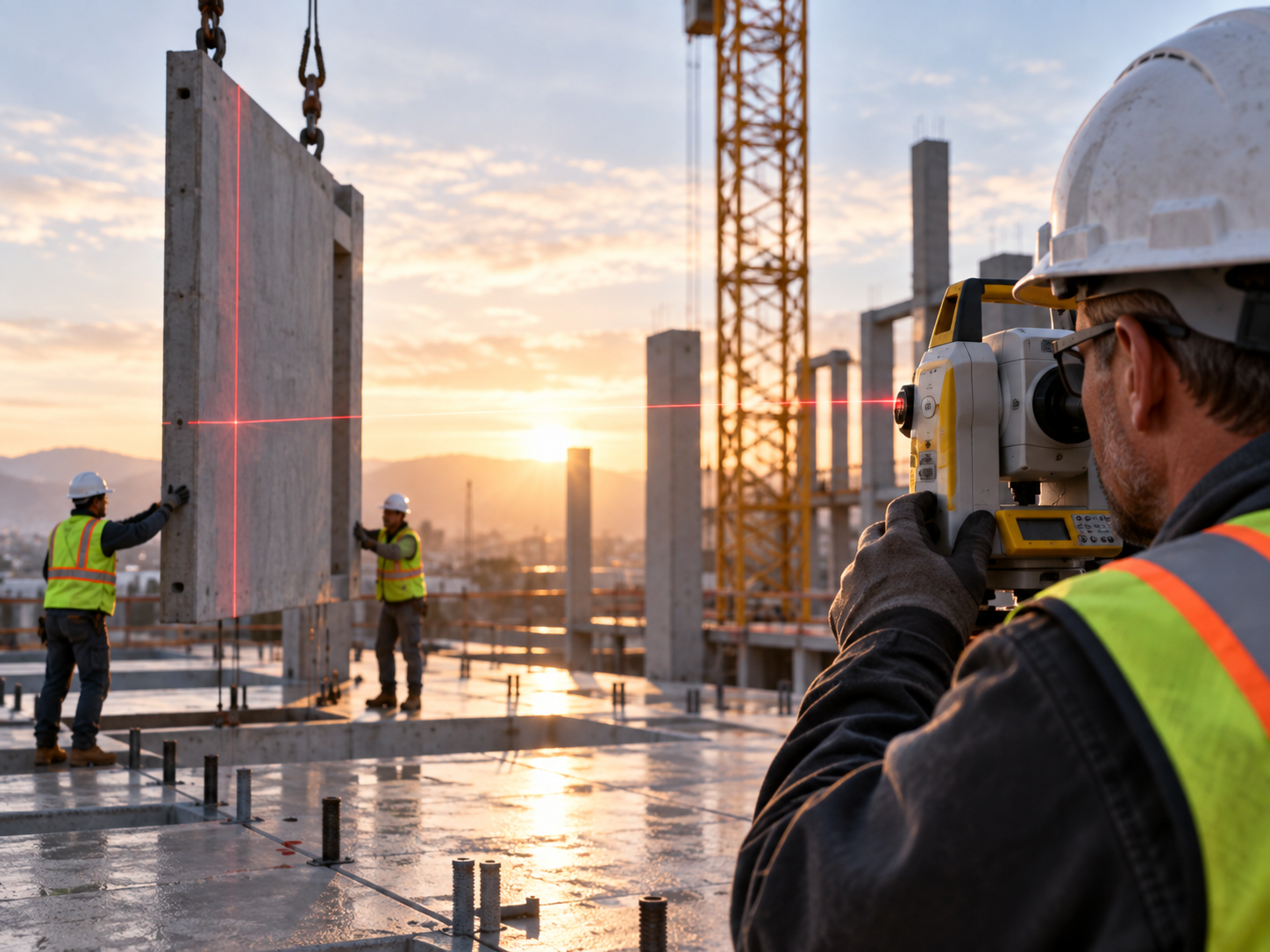 Precision layout and digital measurement on site